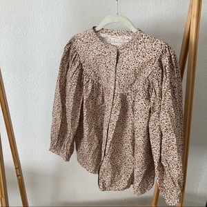 NWOT Floral Doen Peasant Blouse